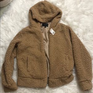 NWT Teddy Sherpa jacket hoodie